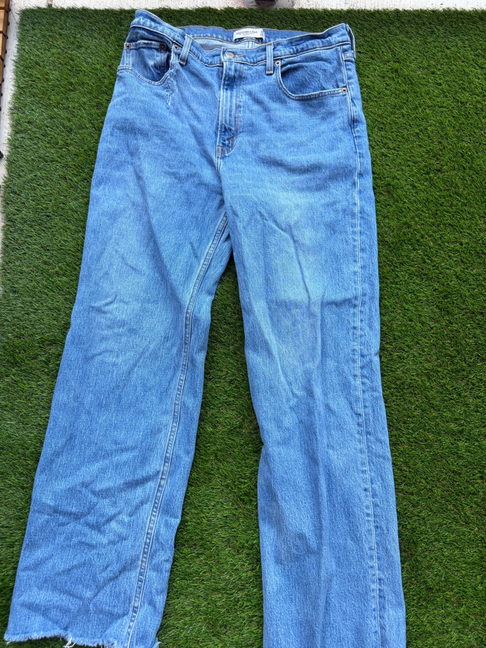 Abercrombie & Fitch Light Blue Straight Leg Women's Jeans